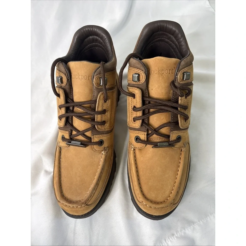 Rockport XCS Umbwe II Trail Boots Men's 8M Wheat Tan Leather Waterproof Hiking